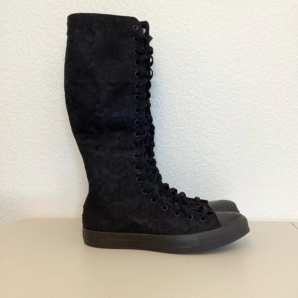Converse Women’s 11 / Mens 9 NWOT Chuck Taylor All Star Tall Lace Black Sneakers